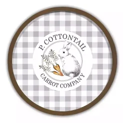 Sale Kirklands Home Cottontail Carrot Co. Round Framed Wall Print