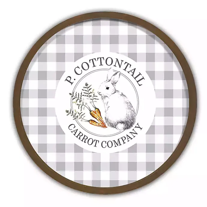 Sale Kirklands Home Cottontail Carrot Co. Round Framed Wall Print