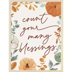 Clearance Kirklands Home Count Your Many Blessings Framed Wall Plaque