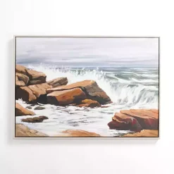 Clearance Kirklands Home Crashing Waves Framed Canvas Art Print