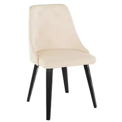 Hot Kirklands Home Cream & Black Faux Leather Dining Chairs, Set of 2 Ivory