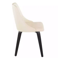 Hot Kirklands Home Cream & Black Faux Leather Dining Chairs, Set of 2 Ivory