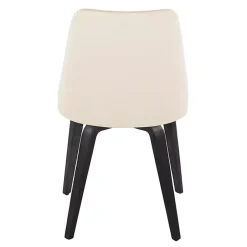 Hot Kirklands Home Cream & Black Faux Leather Dining Chairs, Set of 2 Ivory