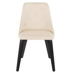 Hot Kirklands Home Cream & Black Faux Leather Dining Chairs, Set of 2 Ivory