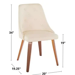 Hot Kirklands Home Cream & Black Faux Leather Dining Chairs, Set of 2 Ivory