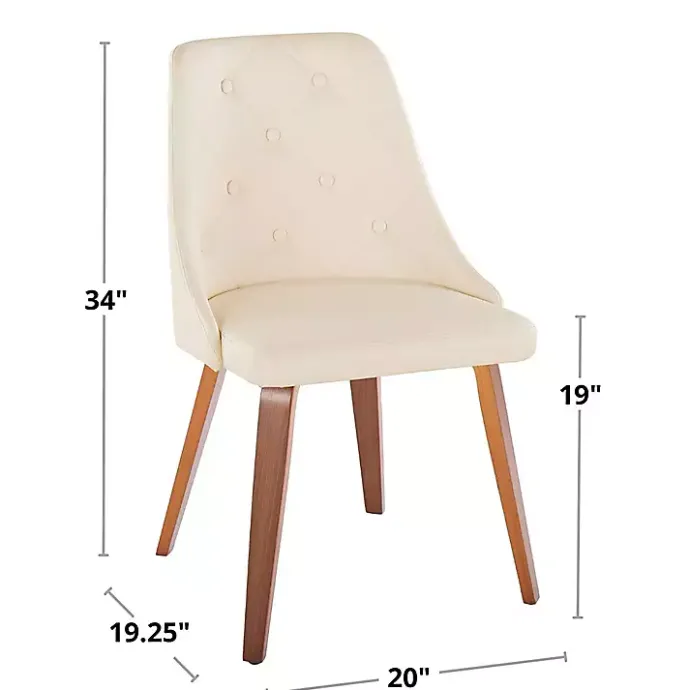 Hot Kirklands Home Cream & Black Faux Leather Dining Chairs, Set of 2 Ivory