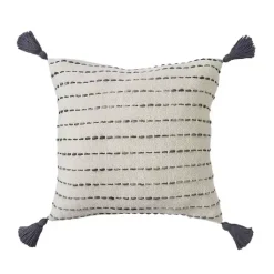 Outlet Kirklands Home Cream & Navy Ombre Dash Throw Pillow Blue