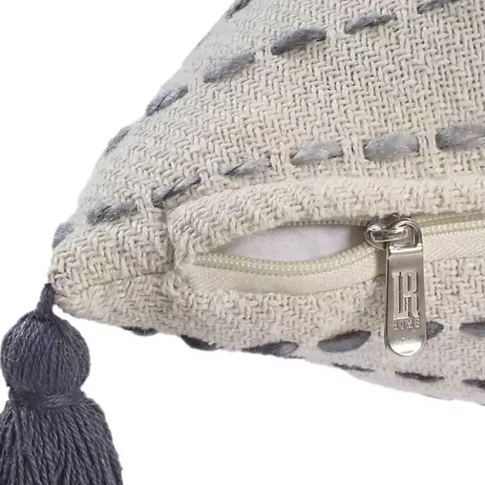 Outlet Kirklands Home Cream & Navy Ombre Dash Throw Pillow Blue