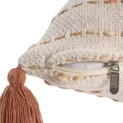 Sale Kirklands Home Cream & Terracotta Ombre Dash Throw Pillow Orange