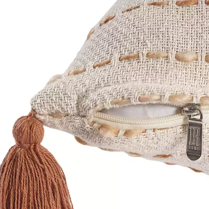 Sale Kirklands Home Cream & Terracotta Ombre Dash Throw Pillow Orange