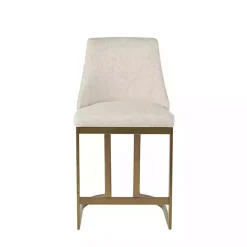 Clearance Kirklands Home Cream and Gold Counter Stool White
