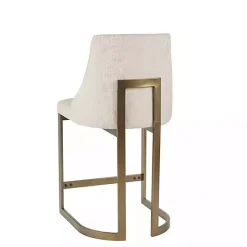 Clearance Kirklands Home Cream and Gold Counter Stool White