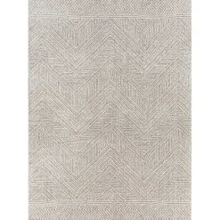 Sale Kirklands Home Cream and Gray Zig Zag Area Rug, 5x7