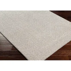 Sale Kirklands Home Cream and Gray Zig Zag Area Rug, 5x7