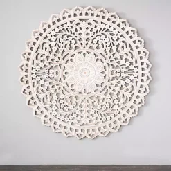 Online Kirklands Home Cream and Natural Ornate Medallion Wall Plaque White