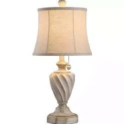 Clearance Kirklands Home Cream and Off-White Table Lamp Ivory