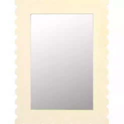 Sale Kirklands Home Cream Angular Scalloped Nadia Wall Mirror White