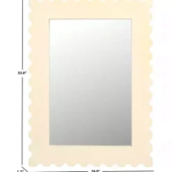 Sale Kirklands Home Cream Angular Scalloped Nadia Wall Mirror White