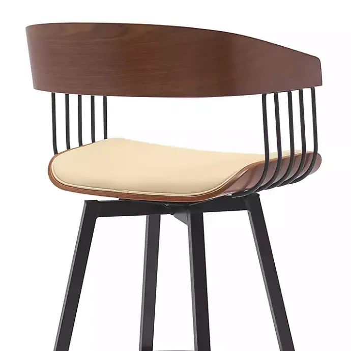 Hot Kirklands Home Cream Athena Swivel Bar Stool Ivory