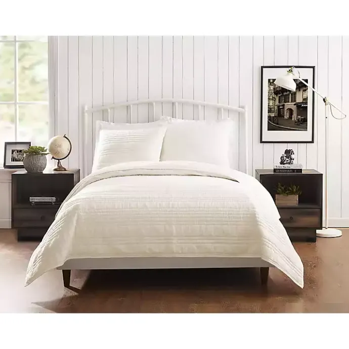 Online Kirklands Home Cream Atmosphere Queen Quilt Ivory