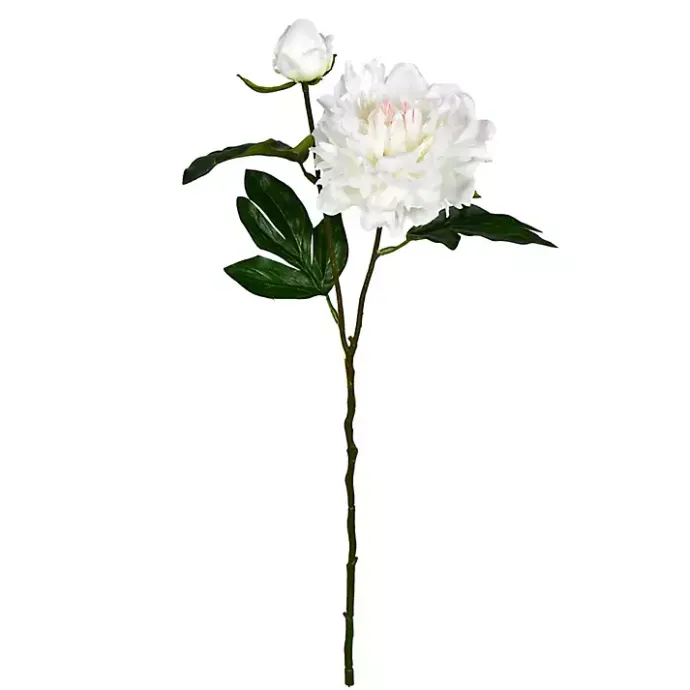 Clearance Kirklands Home Cream Blooming Peony Stems, Set of 6 Ivory