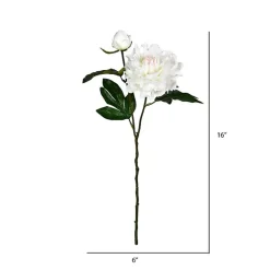 Clearance Kirklands Home Cream Blooming Peony Stems, Set of 6 Ivory