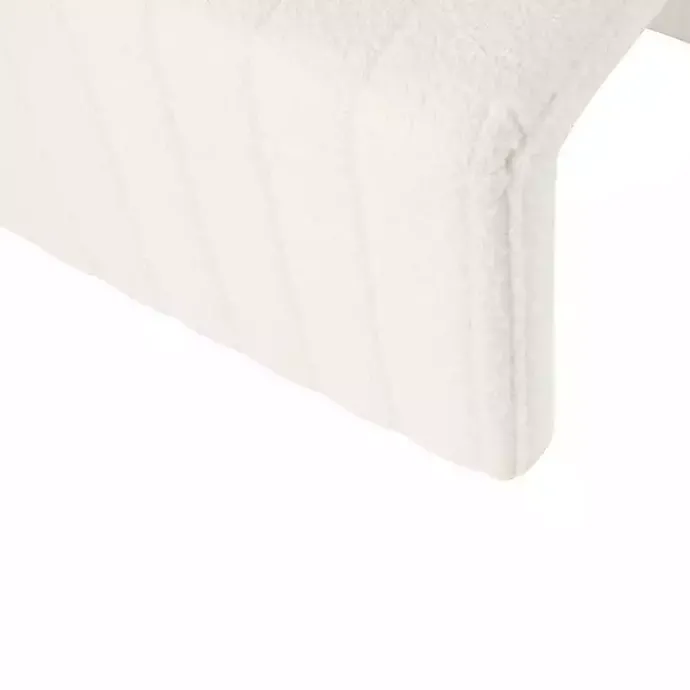 Outlet Kirklands Home Cream Boucle Arch Ottoman White