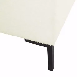 Sale Kirklands Home Cream Boucle Black Metal Storage Bench Ivory