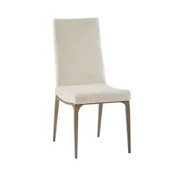 Best Kirklands Home Cream Bronze Metal Base Dining Chairs, Set of 2 Ivory