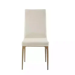 Best Kirklands Home Cream Bronze Metal Base Dining Chairs, Set of 2 Ivory