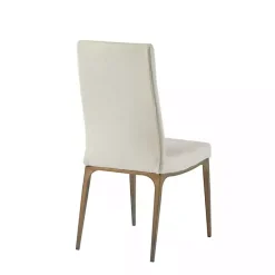 Best Kirklands Home Cream Bronze Metal Base Dining Chairs, Set of 2 Ivory