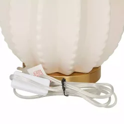 Best Kirklands Home Cream Ceramic Fluted Gourd Table Lamp