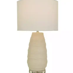 Sale Kirklands Home Cream Ceramic Gourd Table Lamp White