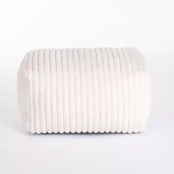 New Kirklands Home Cream Comfy Foam Lounge Ottoman White