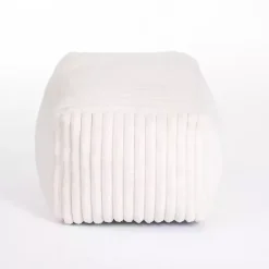 New Kirklands Home Cream Comfy Foam Lounge Ottoman White
