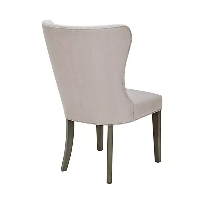 Kirklands Home Cream Curved Back Upholstered Dining Chair Ivory