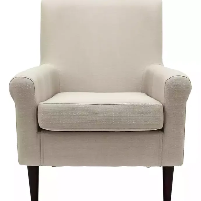 Sale Kirklands Home Cream Ellen Rolled Arms Accent Chair White