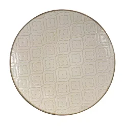 Hot Kirklands Home Cream Embossed 16-pc. Dinnerware Set Ivory