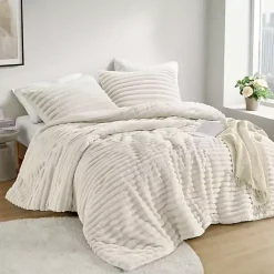 New Kirklands Home Cream Fluffy Ribbed 2-pc. Twin Comforter Set Ivory