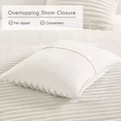 New Kirklands Home Cream Fluffy Ribbed 2-pc. Twin Comforter Set Ivory