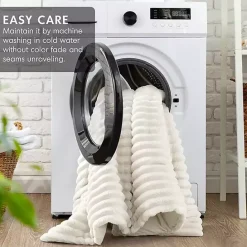 New Kirklands Home Cream Fluffy Ribbed 2-pc. Twin Comforter Set Ivory