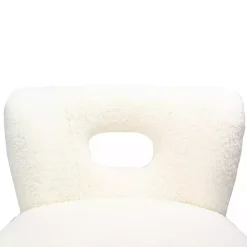 Discount Kirklands Home Cream Fluffy Wingback Accent Chair White