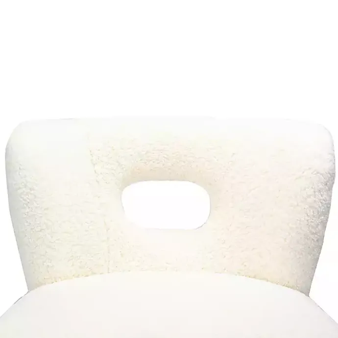 Discount Kirklands Home Cream Fluffy Wingback Accent Chair White