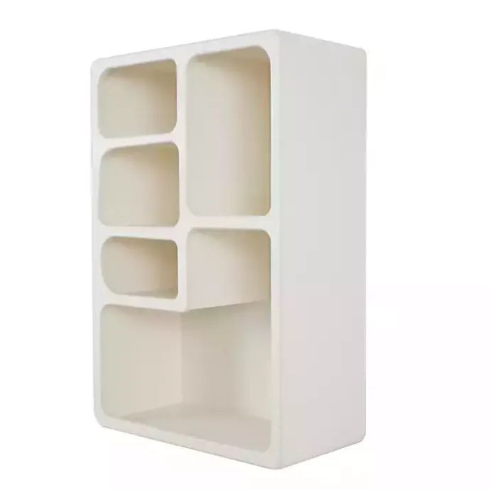 Outlet Kirklands Home Cream Geometric 5-Section Wall Shelf