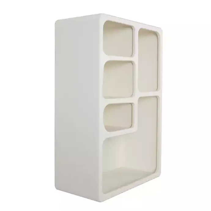 Outlet Kirklands Home Cream Geometric 5-Section Wall Shelf