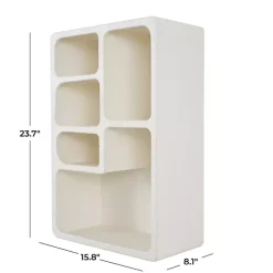 Outlet Kirklands Home Cream Geometric 5-Section Wall Shelf
