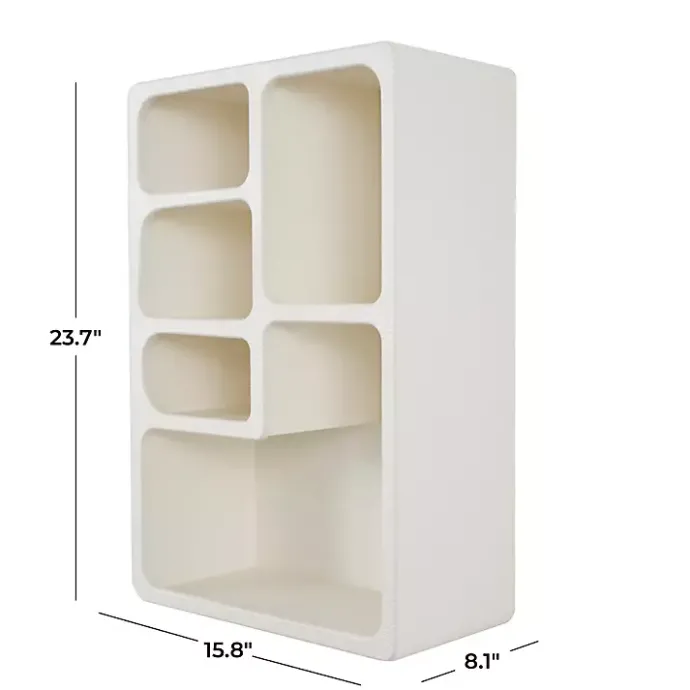 Outlet Kirklands Home Cream Geometric 5-Section Wall Shelf