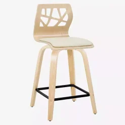 Hot Kirklands Home Cream Golia Swivel Counter Stools, Set of 2 Ivory