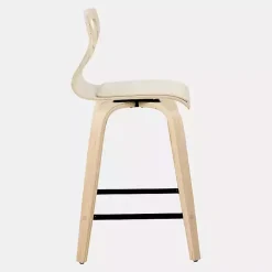 Hot Kirklands Home Cream Golia Swivel Counter Stools, Set of 2 Ivory