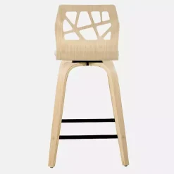 Hot Kirklands Home Cream Golia Swivel Counter Stools, Set of 2 Ivory